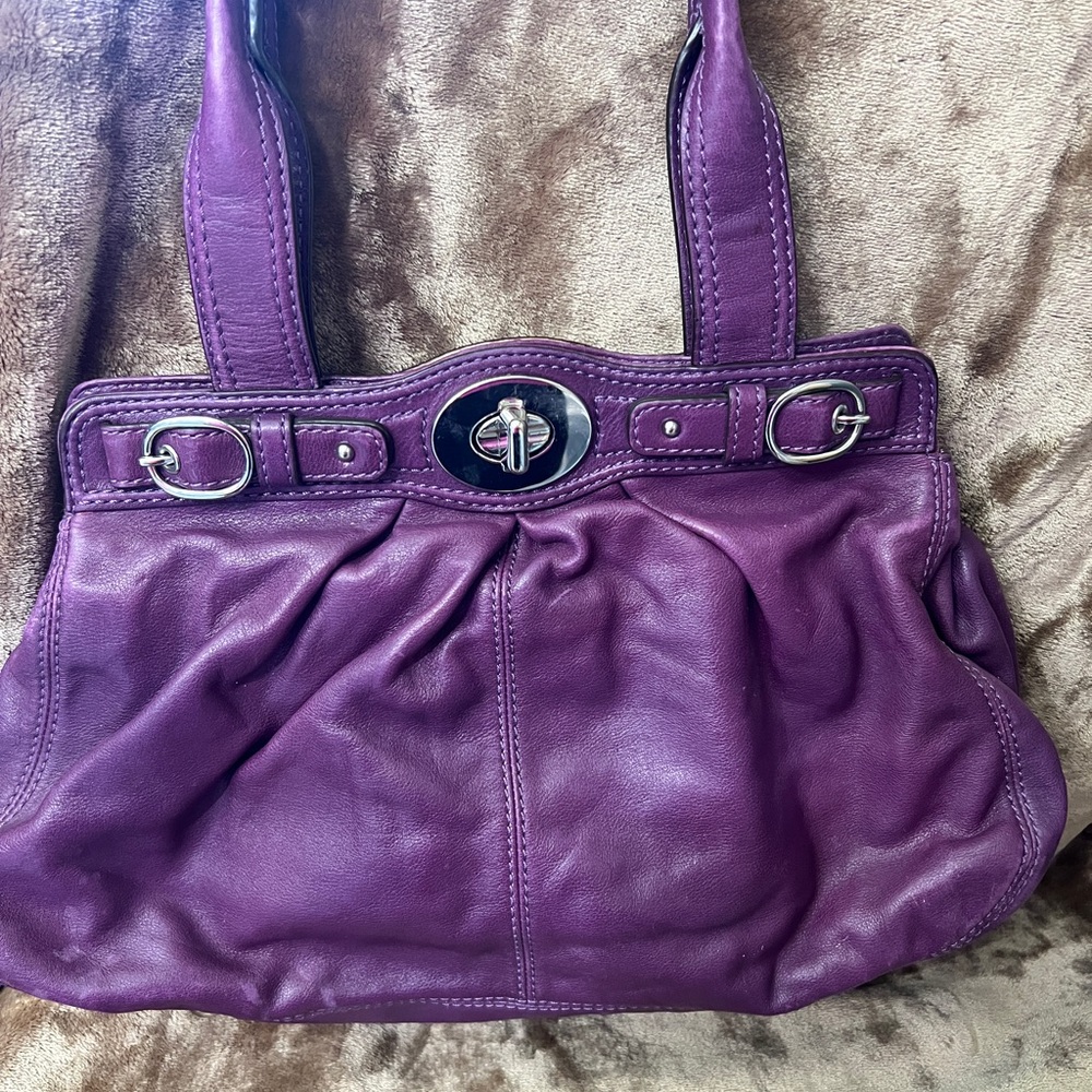 Coach Garnet Purple Shoulder Bag - Picture 2 of 4